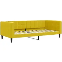 vidaXL Lit de jour jaune 90x200 cm velours