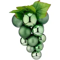Krist+ boules de noël moyen raisins vert plastique 19 x 28 x 19 cm