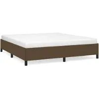 vidaXL Cadre de lit sans matelas brun foncé 160x200 cm Tissu