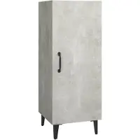 vidaXL Sideboard gris béton 34,5x34x90 cm Bois composite