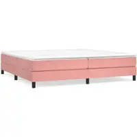 vidaXL Cadre de lit Rosa 200x200 cm velours
