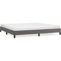vidaXL Cadre de lit Gris 200x200 cm Similicuir