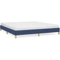 vidaXL Cadre de lit sans matelas bleu 180x200 cm Tissu