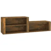 vidaXL Armoire à chaussures Chêne fumé 150x35x45 cm Bois d'ingénierie