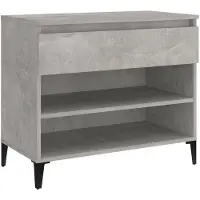 vidaXL Armoire à chaussures Gris béton 70x36x60 cm Bois d'ingénierie