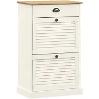 vidaXL Armoire à chaussures VIGO 60x35x96 cm blanc bois massif de pin