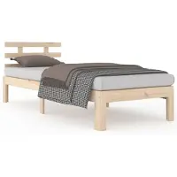 vidaXL Lit en bois massif 100x200 cm