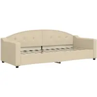 vidaXL Lit de jour Crème 80x200 cm Tissu
