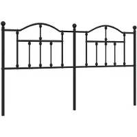 vidaXL Tête de lit de rechange en métal noir 160 cm