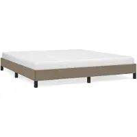 vidaXL Cadre de lit sans matelas Taupe 160x200 cm Tissu