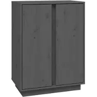vidaXL Sideboard Gris 60x35x80 cm Pin massif