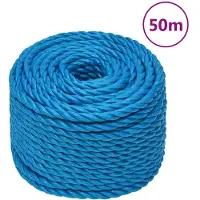 vidaXL Corde de travail Bleu 10 mm 50 m Polypropylène