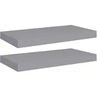 vidaXL Étagères murales flottantes 2 pcs gris 50x23x3,8 cm MDF