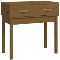 vidaXL Table console Marron miel 76,5x40x75 cm Bois massif de pin