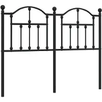 vidaXL Tête de lit de rechange en métal noir 120 cm