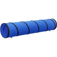 vidaXL Tunnel pour chien bleu Ø 40x200 cm polyester