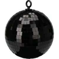 Merkloos BOULE À FACETTES MIROIR 18CM NOIR