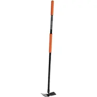 Black & Decker BLACK+DECKER Cultivateur avec Houe BXGTTO7009 Outil Combiné Manche 148CM Dents Longues Bord Tranchant Noir/Orange