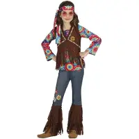 Guirca Hippie Girl Costume Multicolore 7-9 Years
