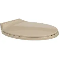 vidaXL Siège de toilette avec dispositif d'abaissement automatique Beige Ovale