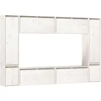 vidaXL Armoires TV 8 pcs. Blanc Pin massif