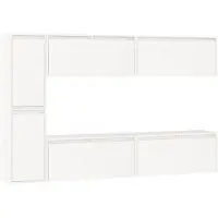 vidaXL Armoires TV 6 pcs. Blanc Pin massif