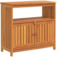 vidaXL Console de jardin 80x35x75 cm bois massif acacia