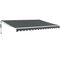 vidaXL Store électrique à manivelle Anthracite 4,5x3 m
