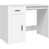 vidaXL Bureau blanc 100x49x75 cm bois composite