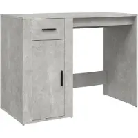 vidaXL Bureau gris béton 100x49x75 cm Bois composite