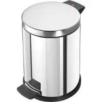 Hailo Poubelle à pédale Solid M 12 L Acier inoxydable