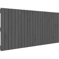 vidaXL Tête de lit murale Gris 140x3x60 cm Pin massif