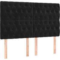 vidaXL Têtes de lit 4 pcs. noir 72x7x78/88 cm velours