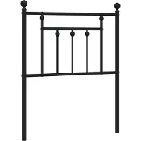 vidaXL Tête de lit de rechange en métal noir 75 cm