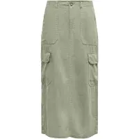 ONLY Malfy Caro Long Skirt Vert S Femme