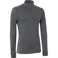 Gripgrab Sous-Maillot Manches Longues Mérino 1/2 Zip - Grey