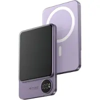 V-TAC Magnetic Wireless Power Bank - 5000mAh - Violet