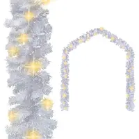 vidaXL Guirlande de Noël avec lumières LED 5 m Blanc