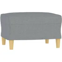 vidaXL Repose-pied Gris clair 60x50x41 cm Tissu