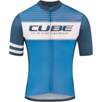 Cube Maillot Manches Courtes - BLACKLINE CMPT - blue'n'white CUBE Apparel