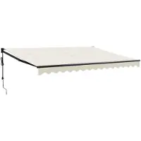 vidaXL Store électrique à manivelle Crème 4,5x3 m