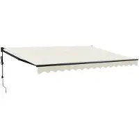 vidaXL Store électrique à manivelle Crème 4x3 m