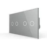 Livolo | Gris | 2 + 2 | ON / OFF | Exchange Switch Smart Home -