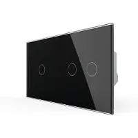 Livolo | Noir | 1 + 2 | ON / OFF | Exchange Switch Smart Home -