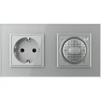 Livolo Haut-parleur Bluetooth | Gris de douille murale | .nl