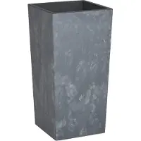 vidaXL Jardinière et intérieur amovible gris 21/49 L PP aspect béton