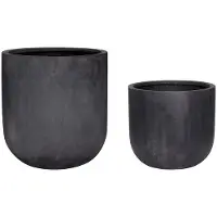 Hubsch Pots Villa Noir (série De 2) | 850601