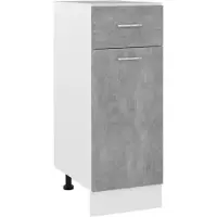 vidaXL Armoire basse à tiroirs Lyon gris béton 30x46x81,5 cm Bois composite