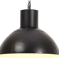 vidaXL Lampe à suspendre 25 W noire ronde 48 cm E27