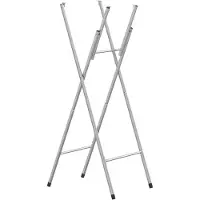 vidaXL Pied de table de bar pliable argenté 45x53x108 cm Acier galvanisé